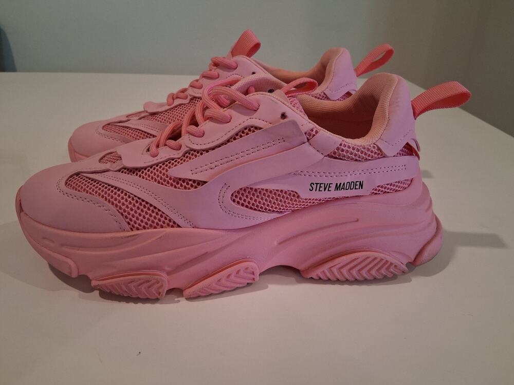 Steve Madden Possession Women’s Sneakers Hot Pink Size 10 Chunky Platform...